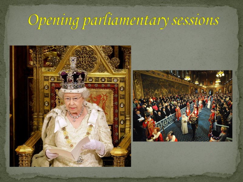 Opening parliamentary sessions